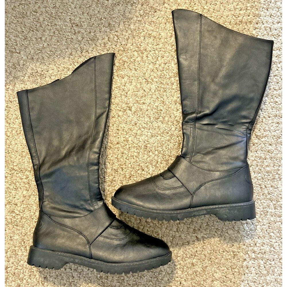 Adult Unisex Superhero Gotham 100 Black Halloween Costume Boots Size Medium